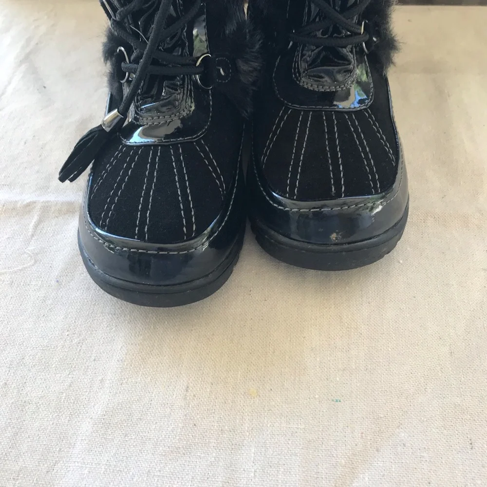 Sporto Millie Womens Black Suede Waterproof Winter Boots Size 7.5 W